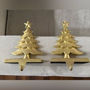Gold Christmas Tree Stocking Holders